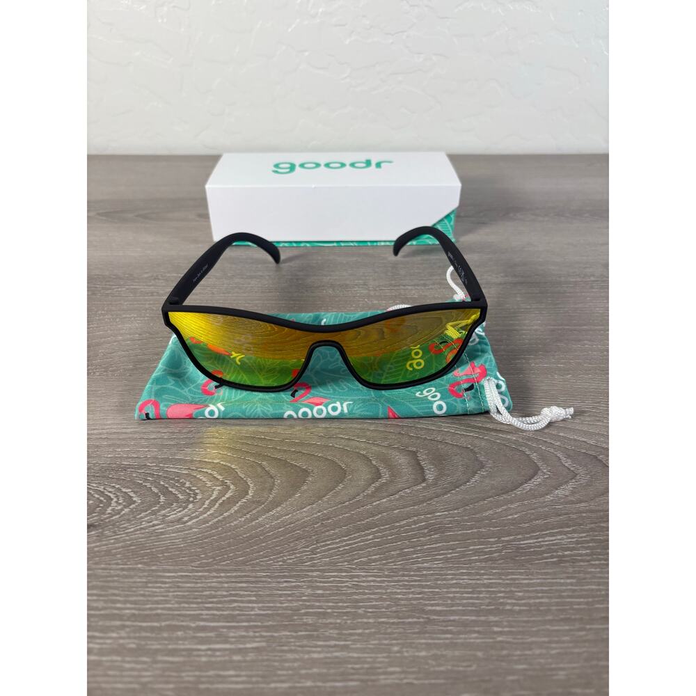 Goodr "From Zero to Darkness" Black Men's Sunglasses- Cloth and Box Included EUC
